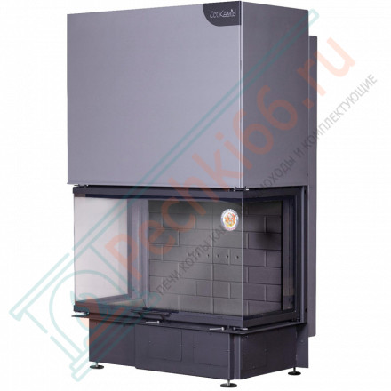 Топка Дельта 1000 B три стекла принтинг черный шамот (Экокамин)