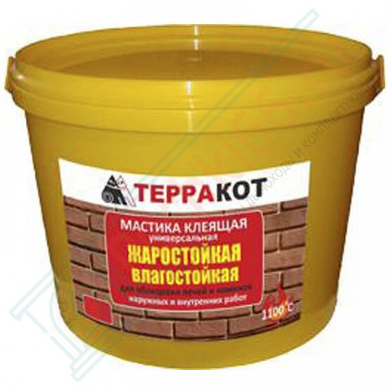 Мастика жаростойкая, универсальная "Терракот" 1,5 кг (Терракот) в Новосибирске
