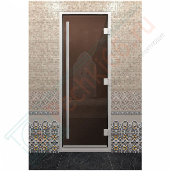 Стеклянная дверь DoorWood «Хамам Престиж Бронза» 200х80 см в Новосибирске