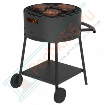 Мангал Дачник на подставке, с чугунной решеткой Стейк Ø 450 мм (Везувий)