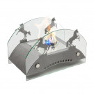 Биокамин Графский мост S, серебро (LuxFire)