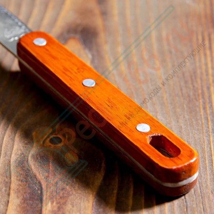 Половник для казана средний (10-25 л.) с деревянной ручкой 46.5 см