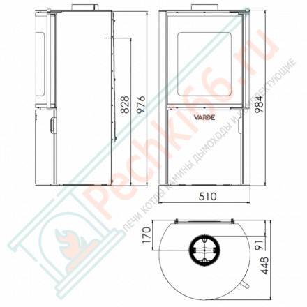 Печь-камин Nordic 3 (Varde)
