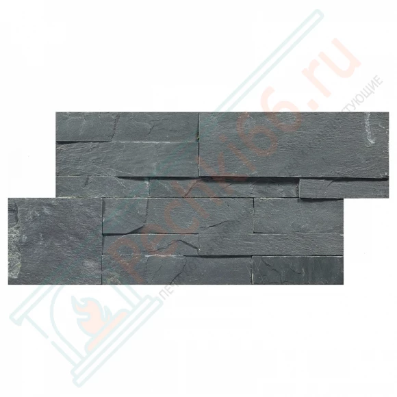 Плитка из камня Сланец чёрный 350 x 180 x 10-20 мм (0.378 м2 / 6 шт) в Новосибирске