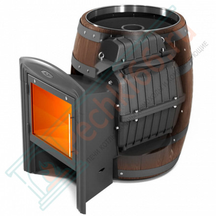 Чугунная банная печь Вариата Cast Витра Баррель, палисандр (T.M.F)