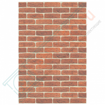Плита ФАСПАН Красный (Терракот) №1002 Вертикаль 9 мм 1200х600мм (Везувий)