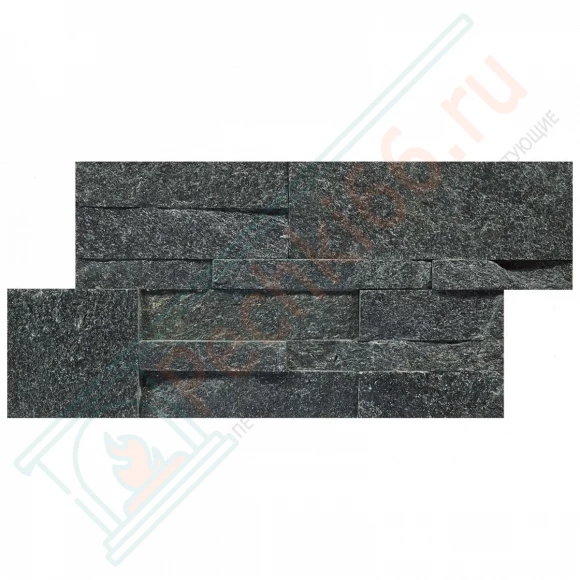 Плитка из камня Кварцит чёрный 350 x 180 x 10-20 мм (0.378 м2 / 6 шт) в Новосибирске