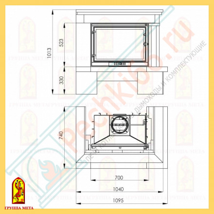 Облицовка Арагон 715 П/Л, бежевый, бежево-коричневый (Мета)