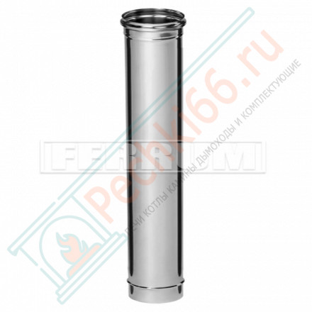 Дымоход L=1м (НЕРЖ-430/0,5) d-130 (Ferrum GS)