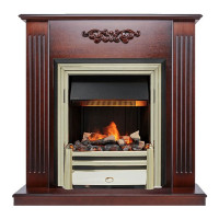 Каминокомплект Lumsden - Махагон коричневый антик с электроочагом Cavendish