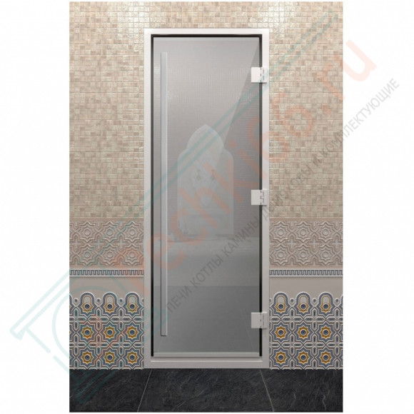 Стеклянная дверь DoorWood «Хамам Престиж Сатин» 2000х900 мм в Новосибирске
