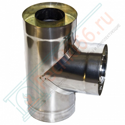 Сэндвич-тройник 90° (НЕРЖ-439/1,0-НЕРЖ-439/0,5) d-200/280 (УМК)