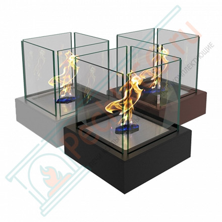 Настольный биокамин Quant Metall, коричневый (ZeFire)