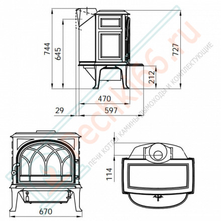 Чугунная печь F400 ECO SE BBE (Jotul)
