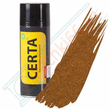 Термостойкая краска аэрозоль 0,52л, медный, +750°С (Certa)