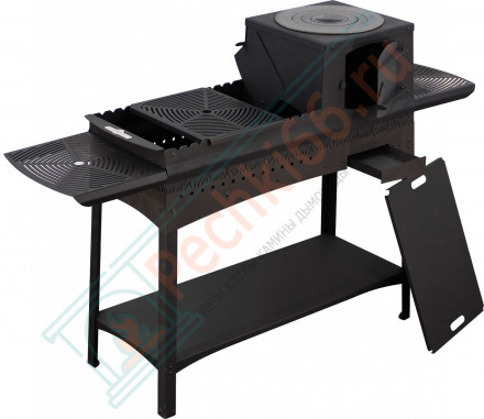Мангал разборный L с печью под казан (3мм) (Сталь-Мастер)