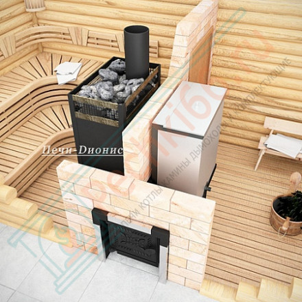 Печь банная Емельяныч - 3/S Сeramic, Онего 8АС, под бак 60 л (Дионис)