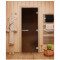 Дверь для бани и сауны Эталон, матовая бронза 10мм, 200х80 см (по коробке) (DoorWood)