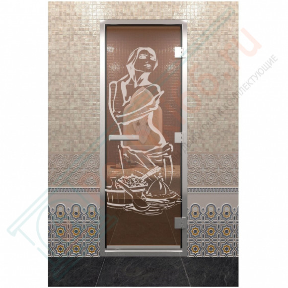 Стеклянная дверь DoorWood «Хамам Искушение Бронза» 2000х800 (по коробке) в Новосибирске