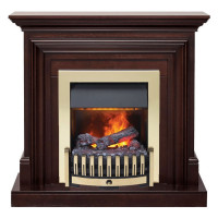 Электрический Каминокомплект Bradford - Темный дуб с очагом Danville Brass FB2