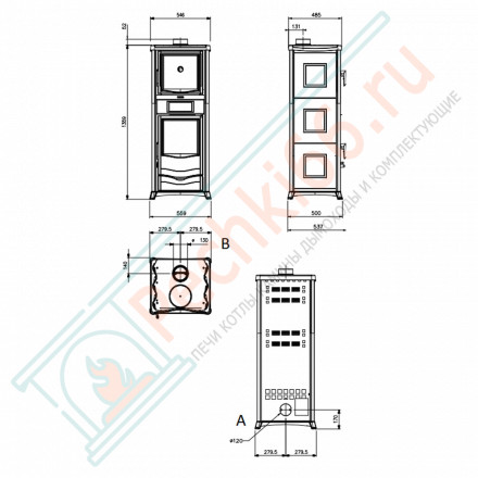 Печь с варочной поверхностью TermoRossella Plus Forno D.S.A, цвет серый (La Nordica)