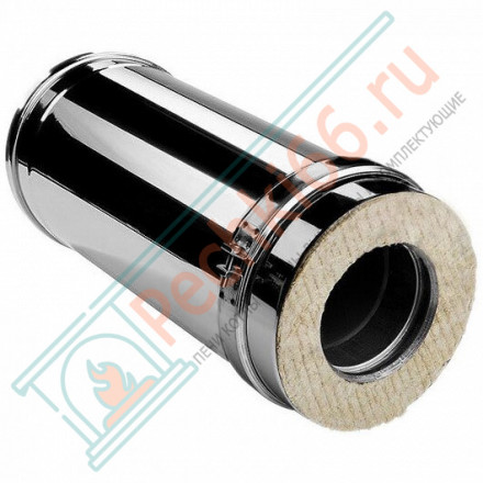 Сэндвич труба V50R с изол L=500 (AISI-321/0,5-ОЦИНК-RAL/0,5) d-200/300 (Вулкан)