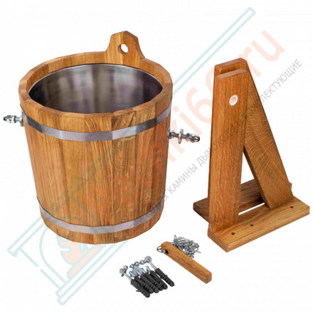 Обливное устройство 12л. с нержавеющей вставкой, Дуб (Woodson)