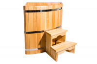 Купель кедровая угловая 110х110х120 (НКЗ)