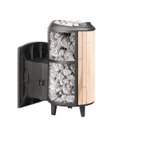 Печь банная "Атмосфера L" с комбинированной облицовкой Окаменевшее дерево наборное (ProMetall)