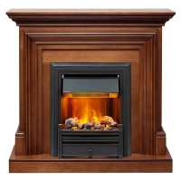 Электрический Каминокомплект Bradford - Орех с очагом Brookline Black