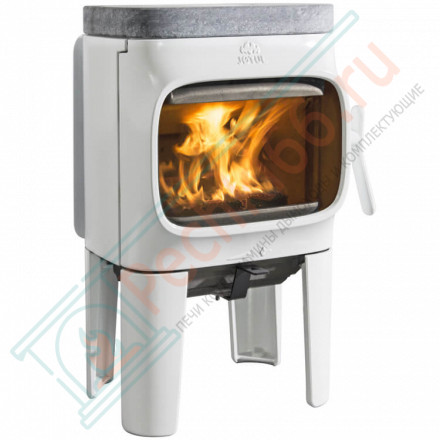 Чугунная печь-камин F 105 R LL WHE, стеатит (Jotul)