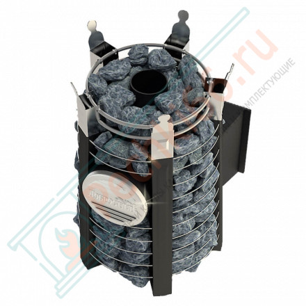 Банная печь Фредерика СТОУН с панорамным стеклом (Добросталь)