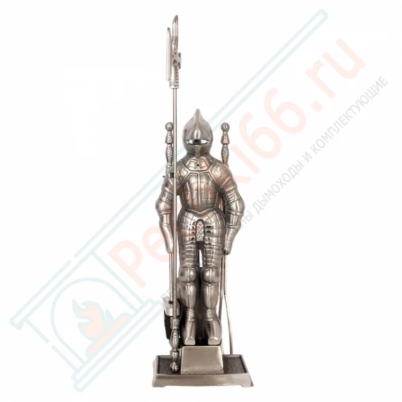 Набор каминный D50011АS Рыцарь (4 предмета, 79см, серебро), на подставке в Новосибирске