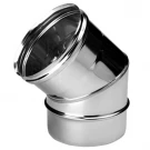 Отвод одностенный 45° (AISI-321/0,5мм) d-150 (Вулкан)