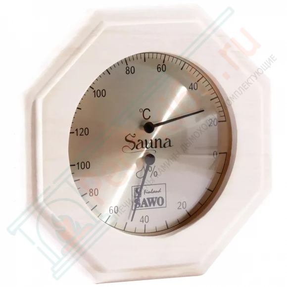 Термогигрометр восьмигранник 241-THA, осина (Sawo) в Новосибирске