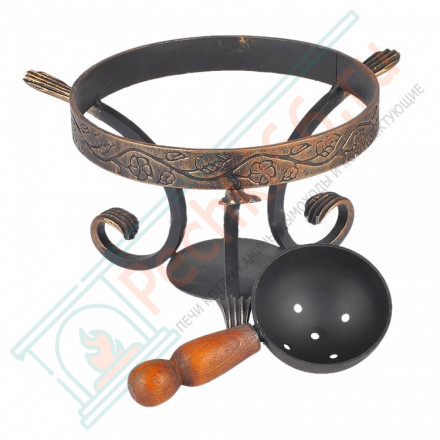 Подставка под садж/казан кованная с угольницей "Медведица"