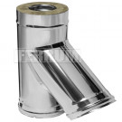 Сэндвич тройник 45° (НЕРЖ-430/0,8-НЕРЖ-430/0,5) d-120/200 (Ferrum HF)