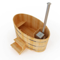 Японская баня Фурако овальная с внутренней печкой 120х200х120 (НКЗ)