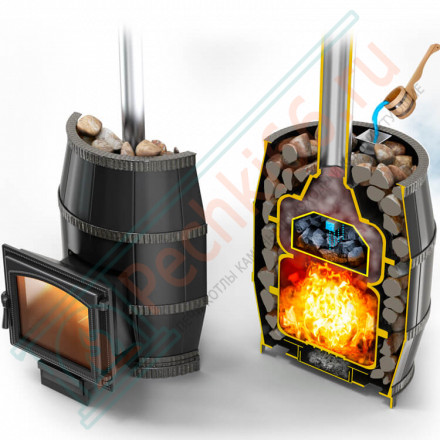 Чугунная печь для бани Легенда Русский пар 24 (270) (Везувий)