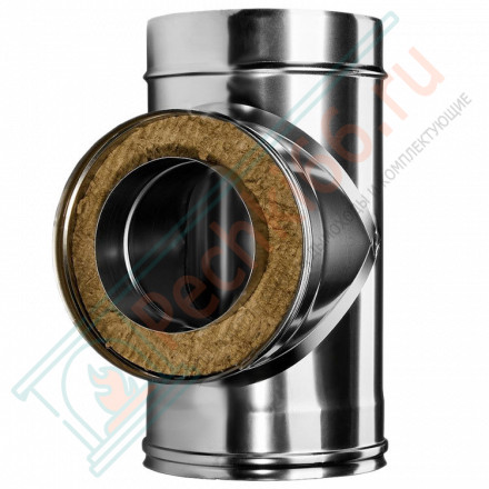 Тройник 90° с изол (НЕРЖ-321/0,8-НЕРЖ-439/0,5) d-120/200 (Дымок-Lux)