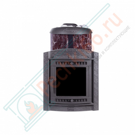 Печь для бани Атмосфера L+, усиленная каменка, ламели "Россо Леванто" (ProMetall)
