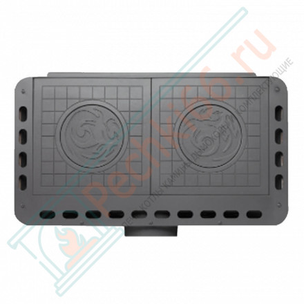 Печь-камин Бавария Эко, с плитой две конфорки (ЭкоКамин) до 225 м3