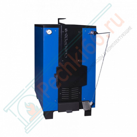 Пиролизный котел Суворов К-10М, с контуром для ГВС (Тройка) 10 кВт