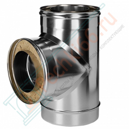 Тройник 90° с изол (НЕРЖ-321/0,8-НЕРЖ-439/0,5) d-200/280 (Дымок-Lux)