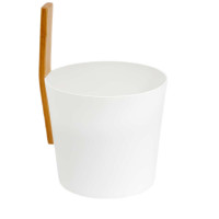 Бадья алюминиевая с бамбуковой ручкой Kiulu 3, белый (Kolo)