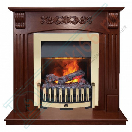 Электрический каминокомплект Sorrento угловой - Орех с очагом Danville Brass FB2