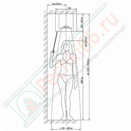 Обливное устройство КАСКАД 30 л, Хай-тек черный (Изистим)