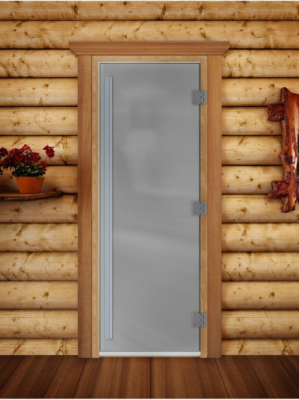 Дверь для бани и сауны Престиж сатин, 2100х800 по коробке (DoorWood) в Новосибирске
