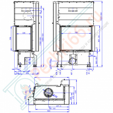 Каминная топка IMPRESSION R/L 2G L 71.60.34.21 (Romotop)