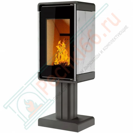 Печь-камин КУБ ПК 4581 на ноге, в камне (Астов)